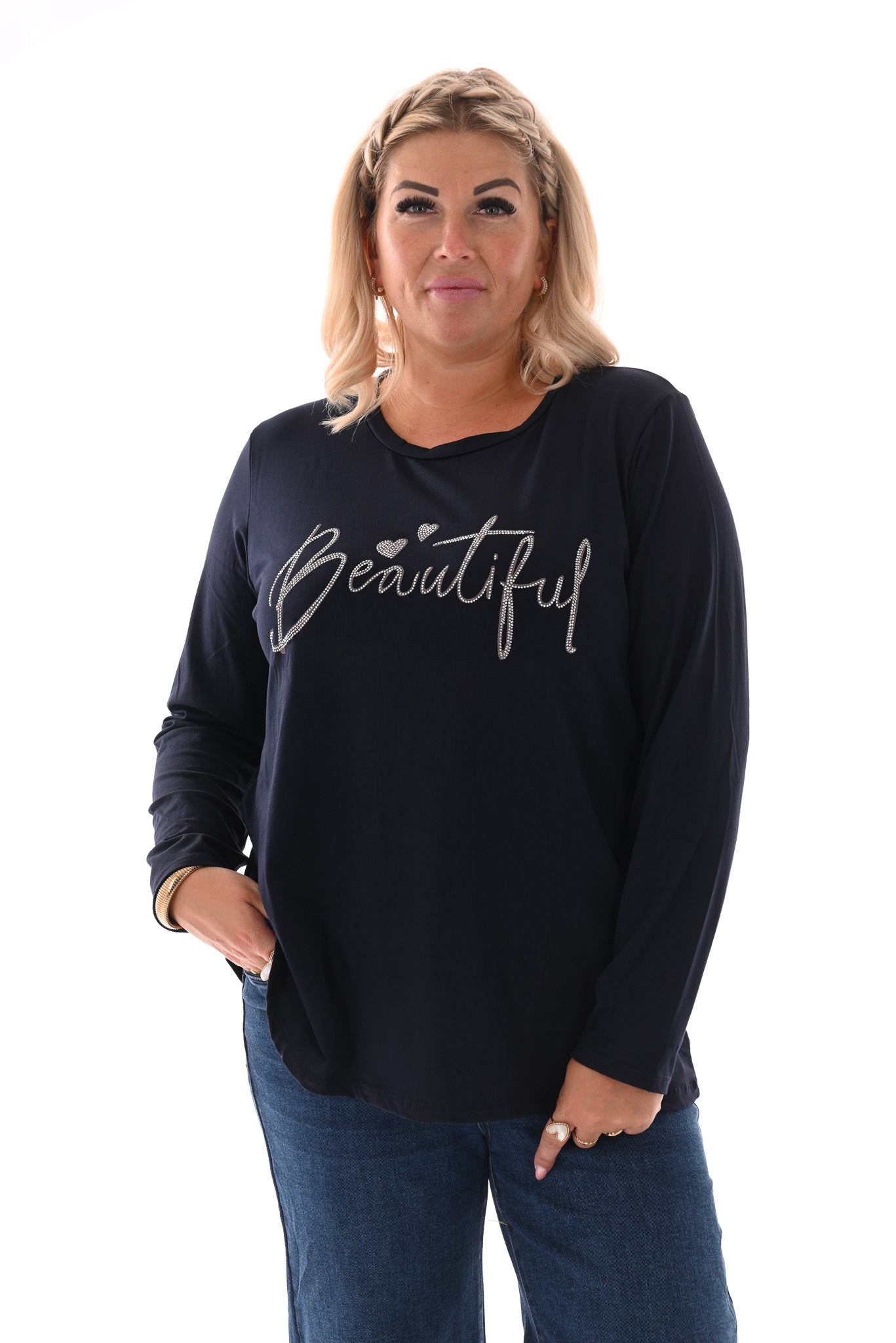 Shirt lange mouwen beautiful marineblauw