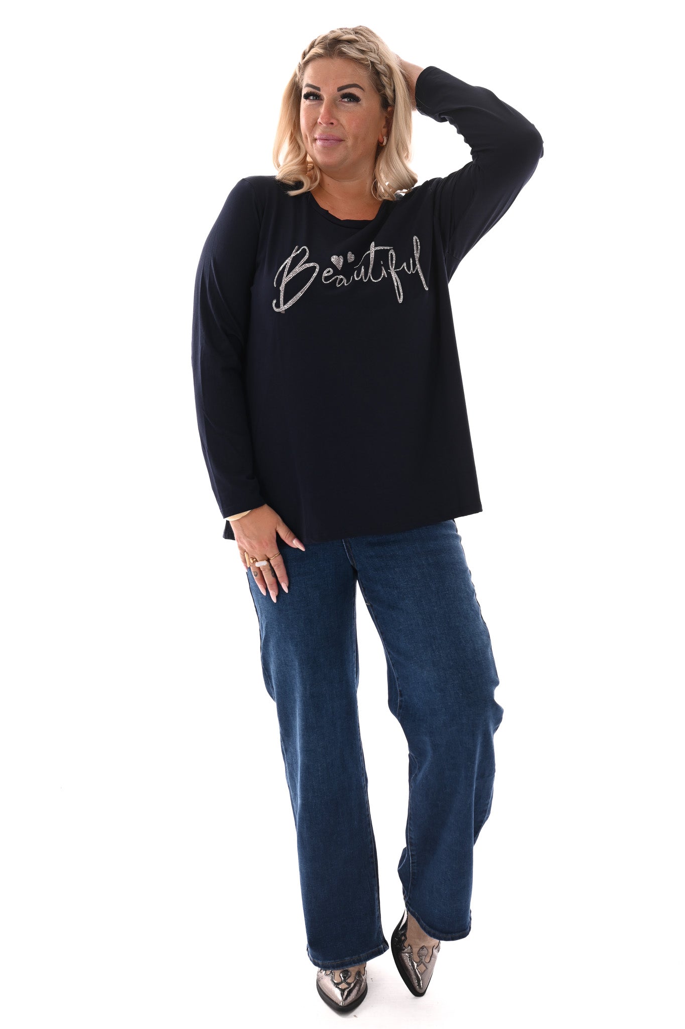 Shirt lange mouwen beautiful marineblauw