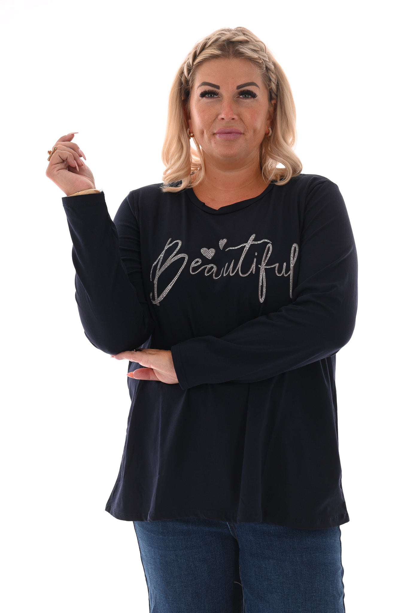 Shirt lange mouwen beautiful marineblauw