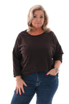 Basic top donkerbruin