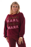 Trui teddy namen bordeaux