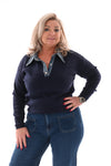 Trui met jeans marineblauw