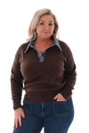 Trui met jeans bruin