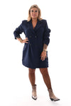 Blazer jurk uni marineblauw