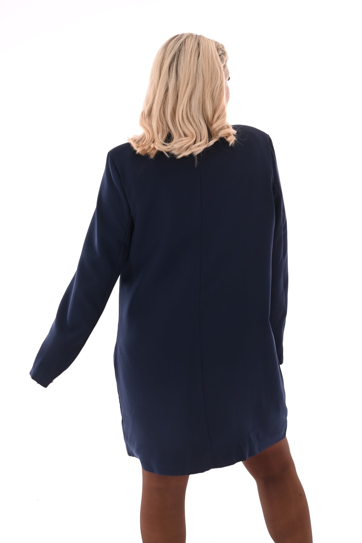 Blazer jurk uni marineblauw