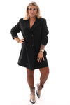 Blazer jurk uni zwart