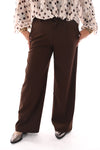 Norfy pantalon wide leg bruin