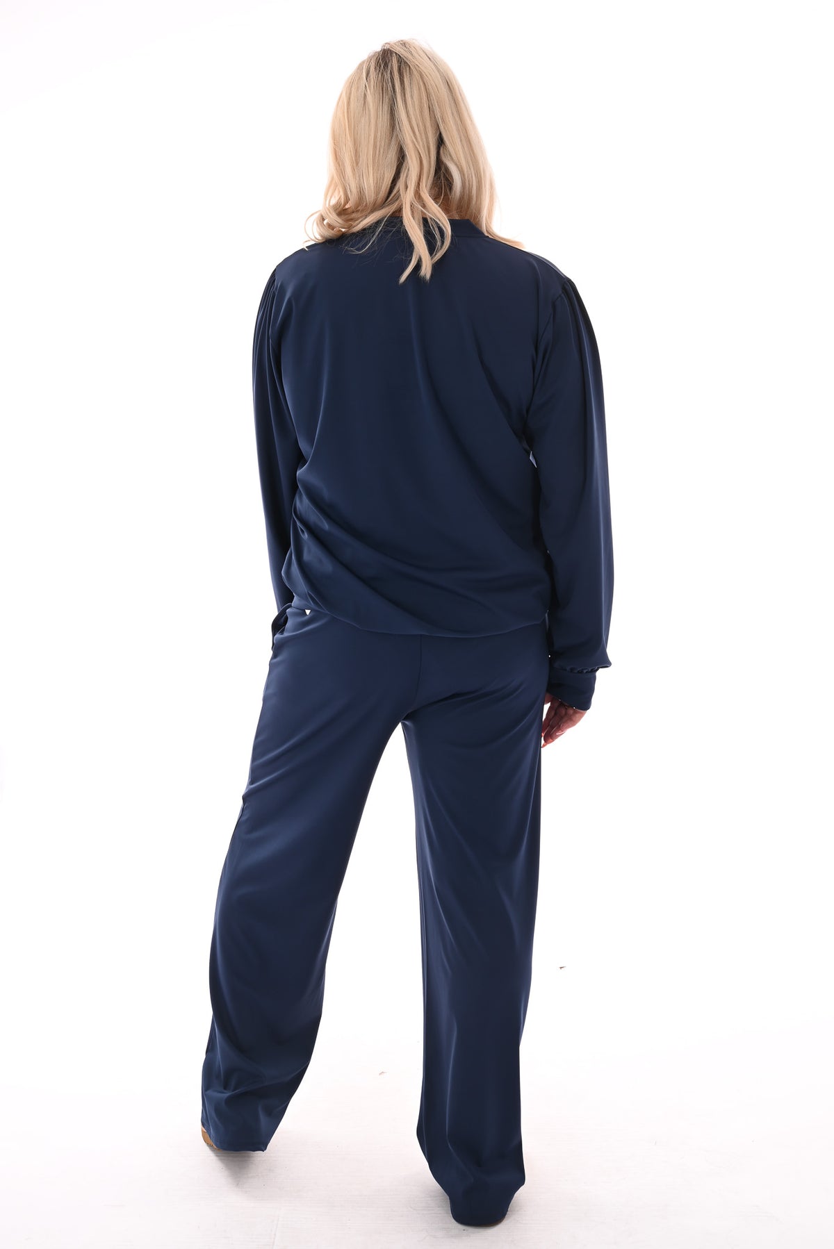 Travel pak v-hals marineblauw