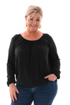 Basic top ronde hals zwart