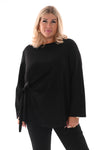 Top met knoop detail zwart