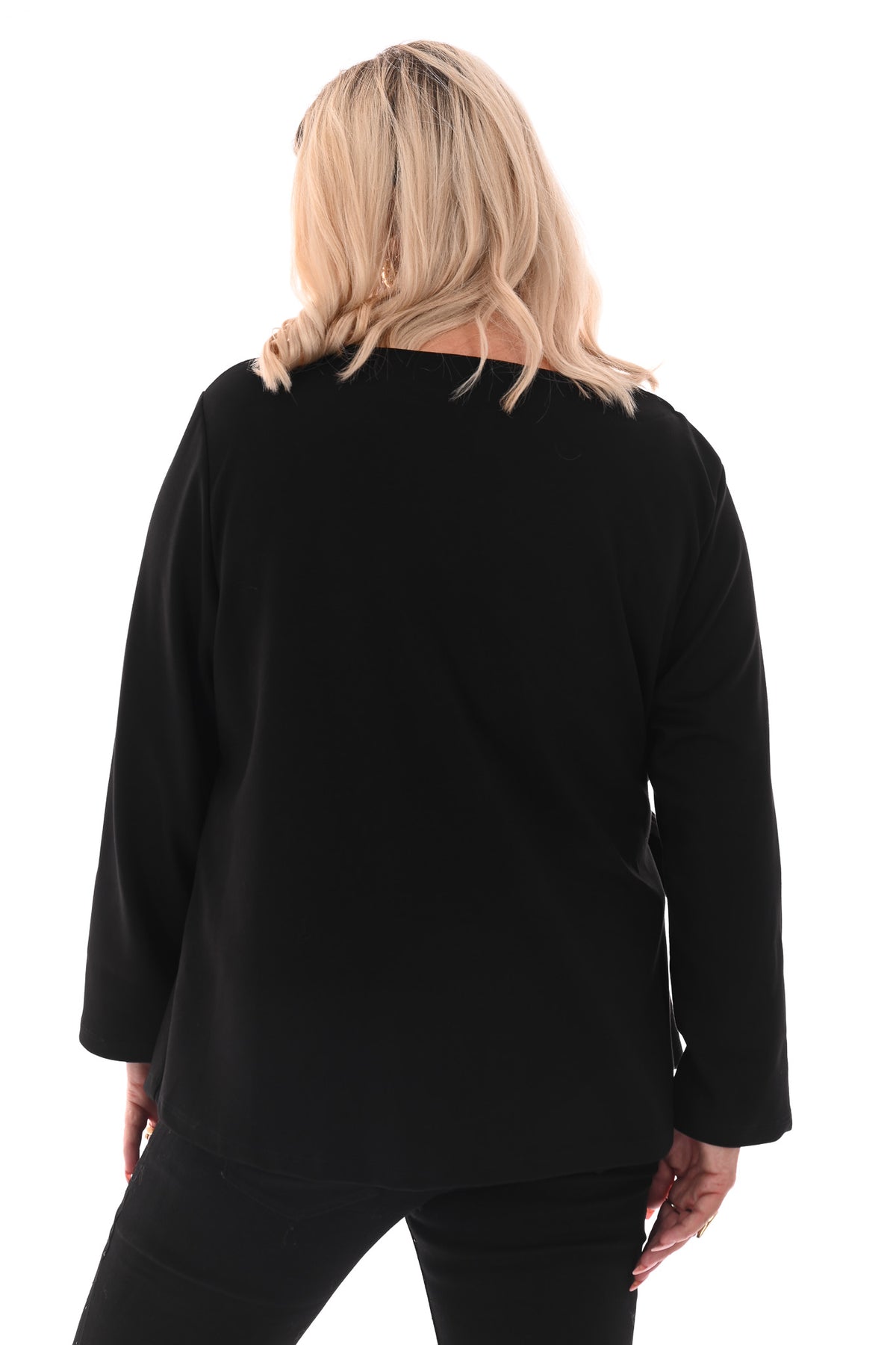 Top met knoop detail zwart