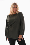 Top met knoop detail olijfgroen