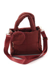 Mini puffer tas bordeaux