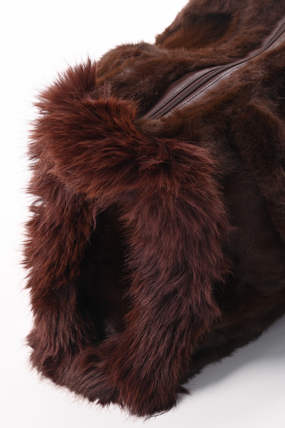 Furry shopper groot donkerbruin