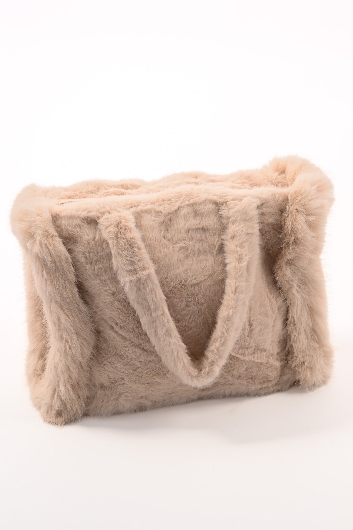 Furry shopper groot beige