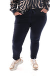 Stretchbroek uni marineblauw