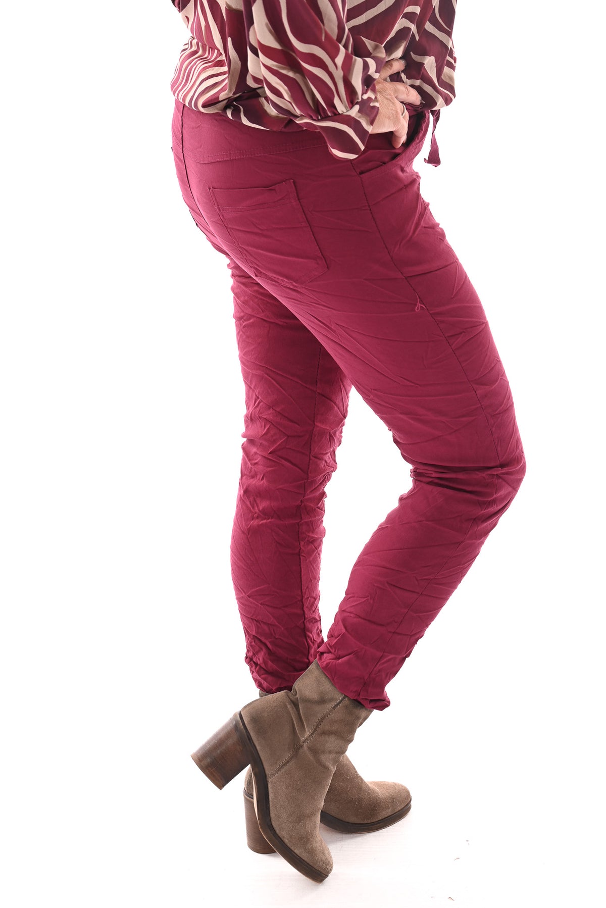 Stretchbroek uni cherry