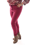 Stretchbroek uni cherry
