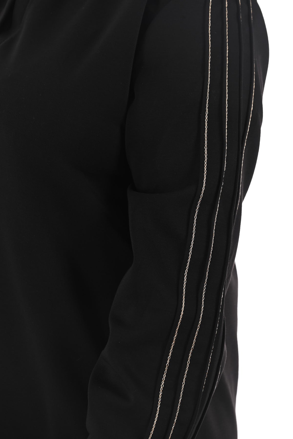 Tuniek deluxe v-hals gouden bies zwart