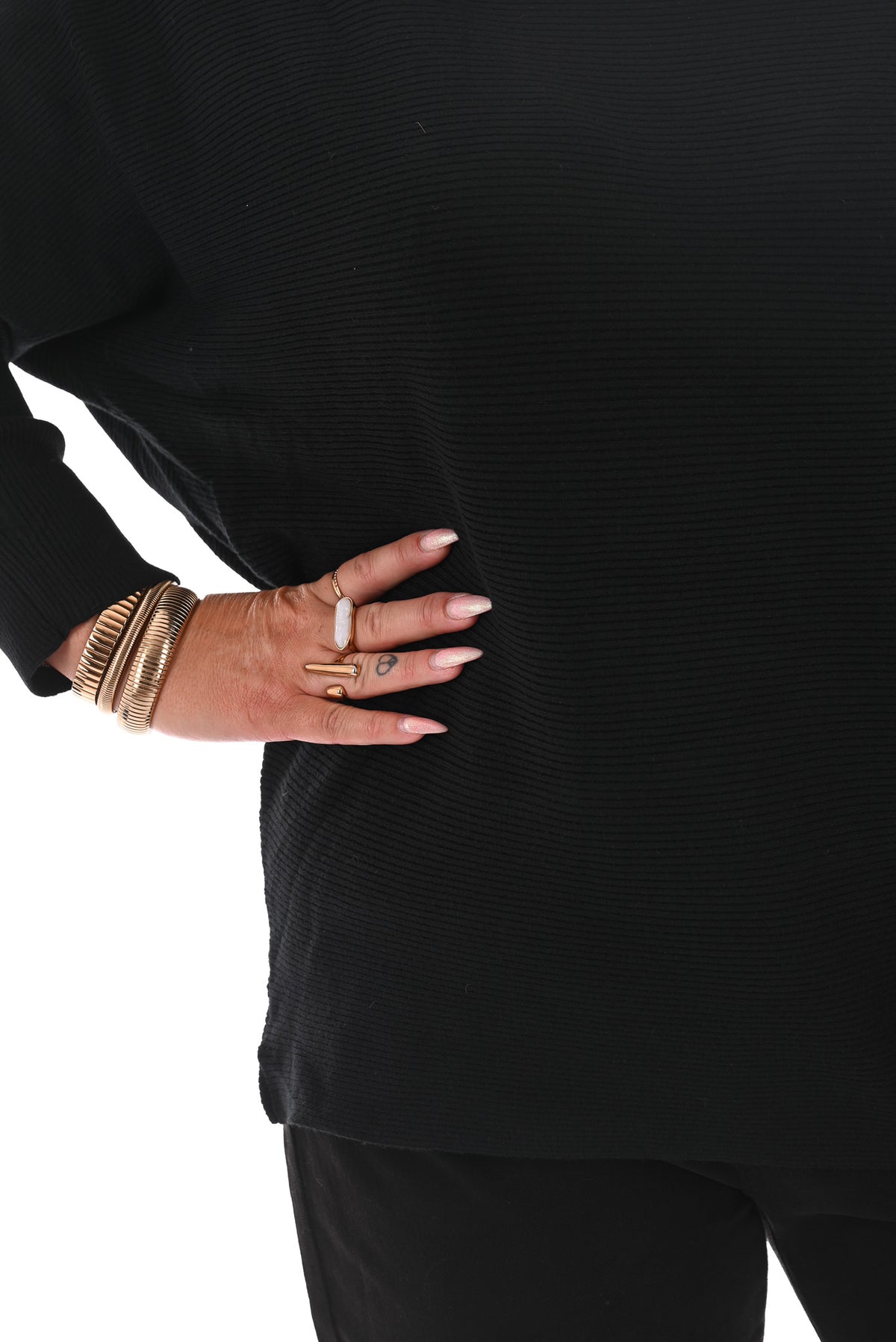 Coltrui rib zwart