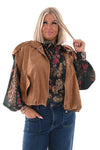 Suedelook gilet camel