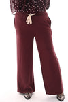 Wide leg joggingsbroek bordeaux