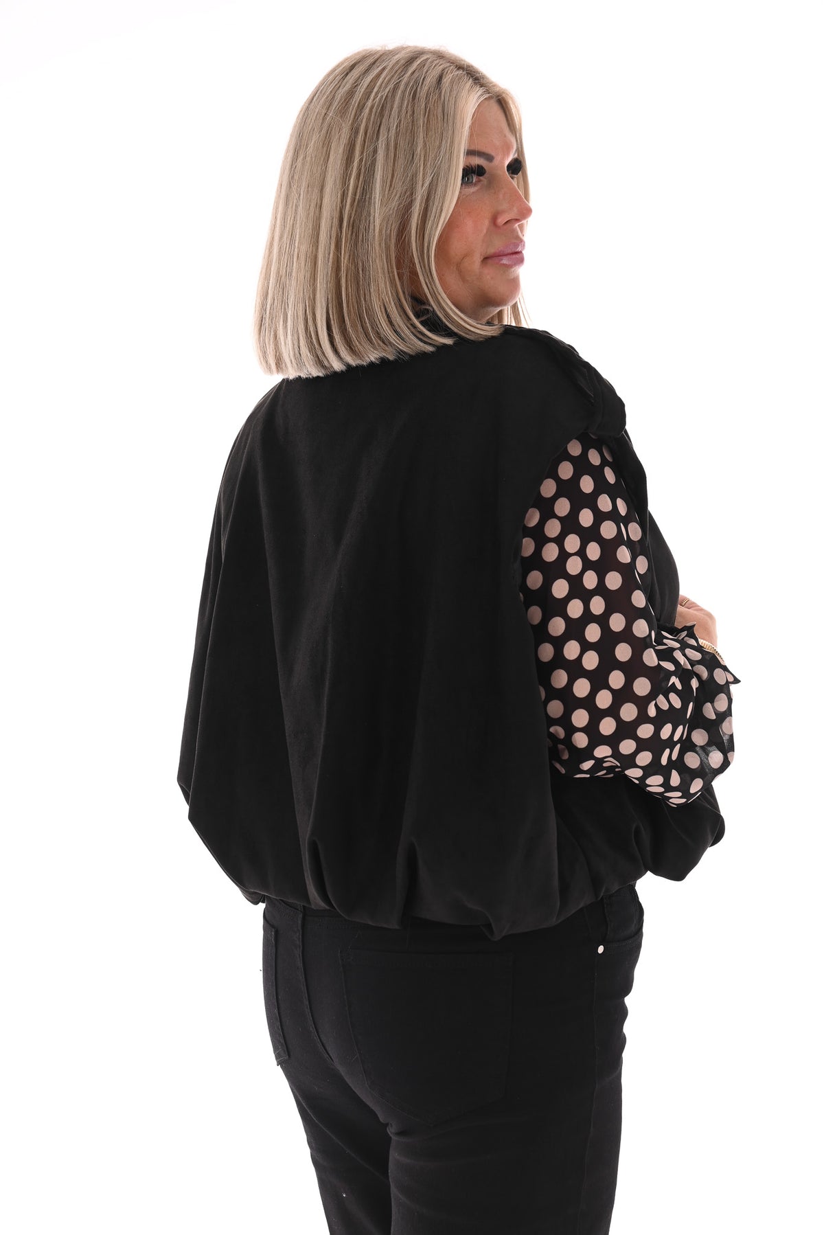 Suedelook gilet zwart
