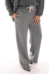 Wide leg joggingsbroek grijs