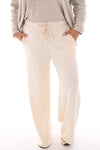 Wide leg joggingsbroek creme