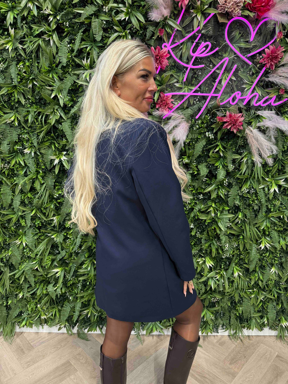 Blazer jurk marineblauw