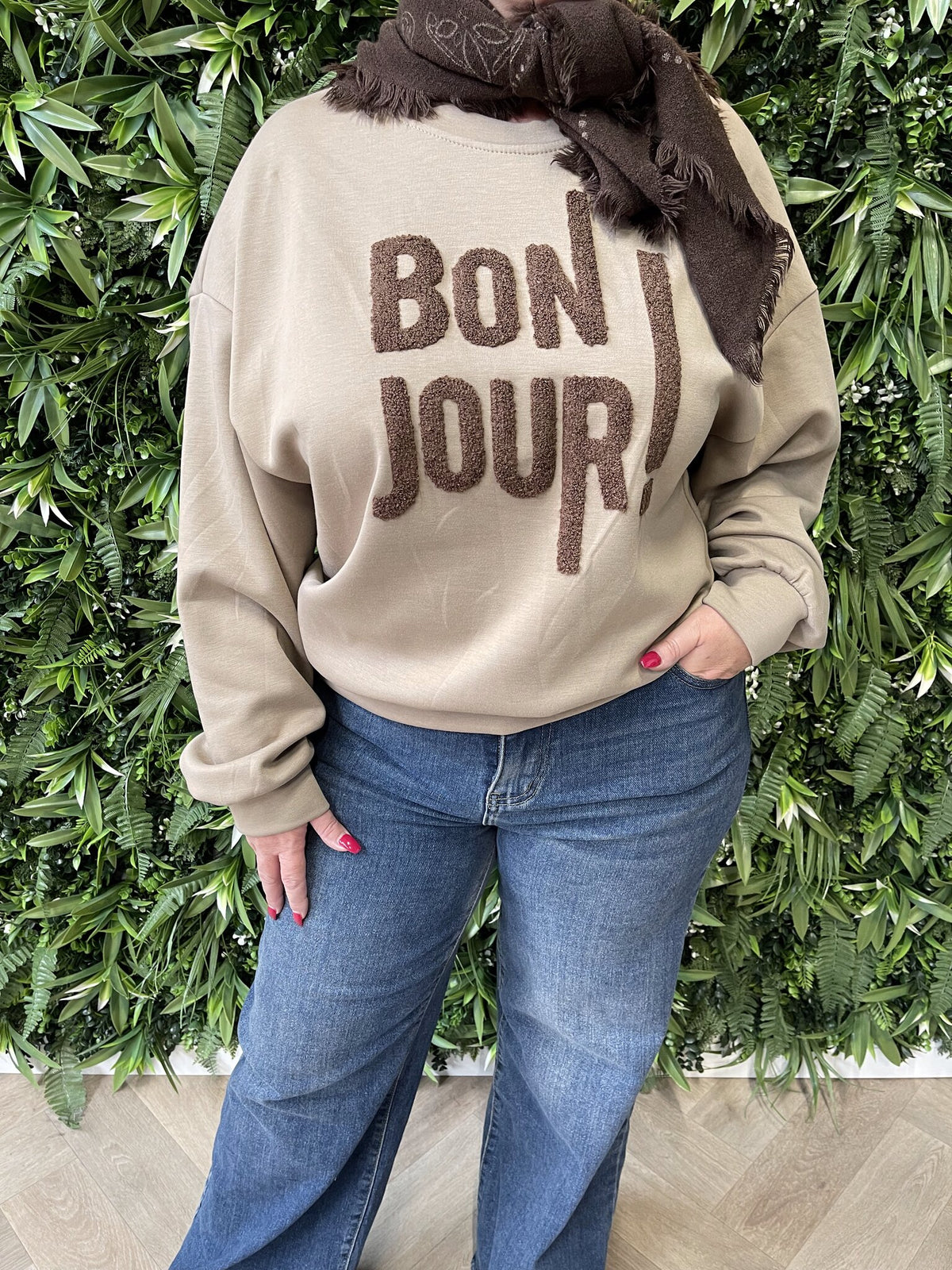 Sweater bonjour beige