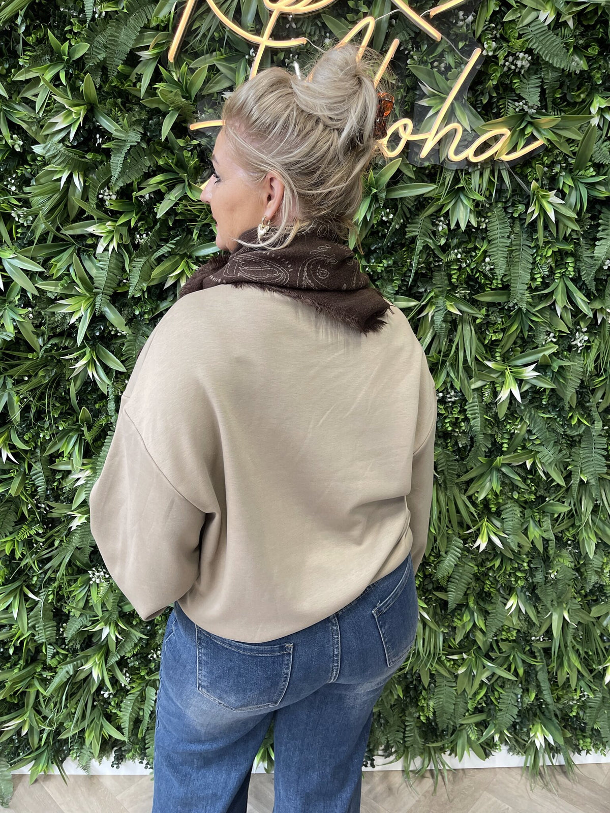 Sweater bonjour beige