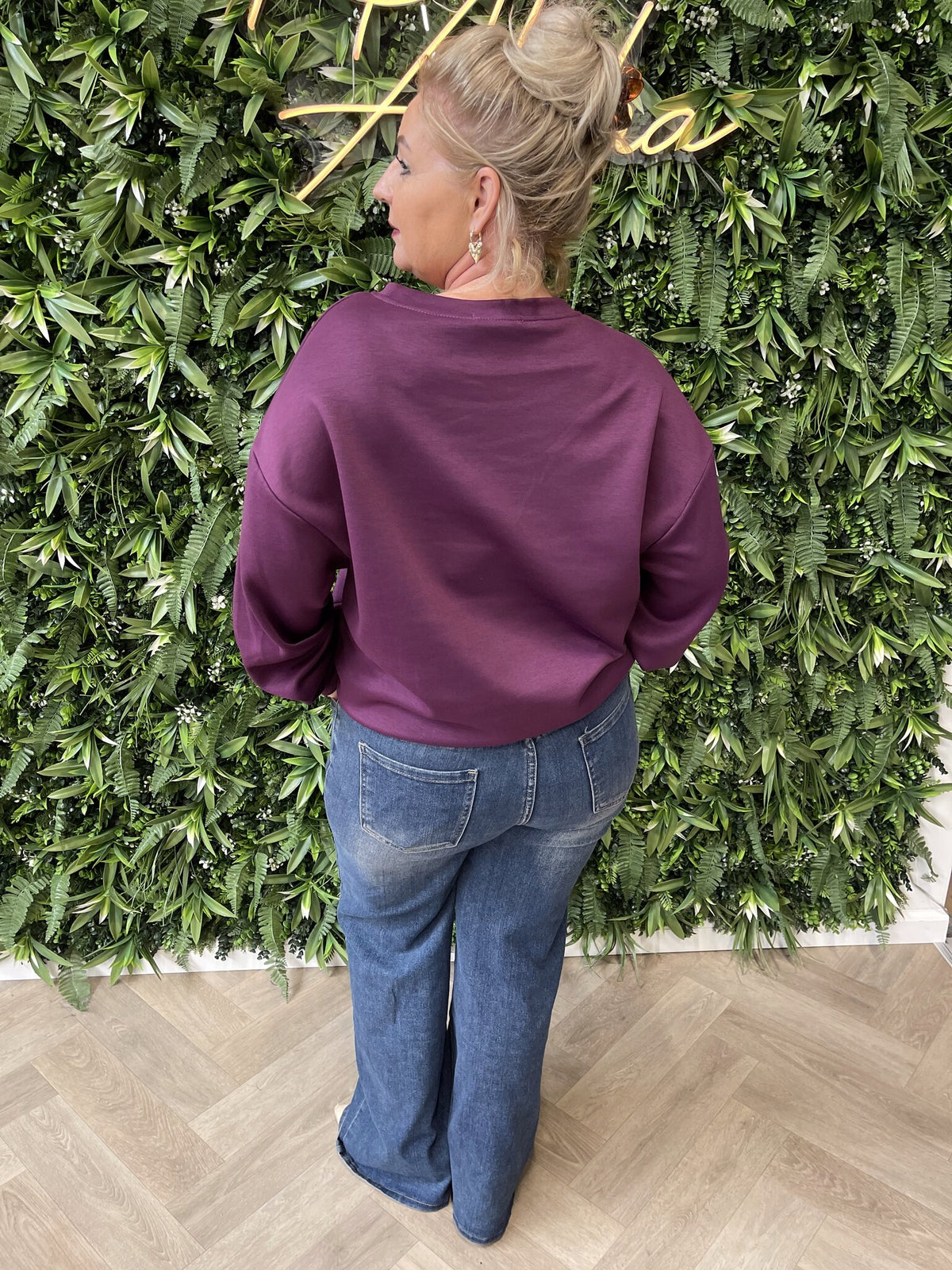 Sweater bonjour paars