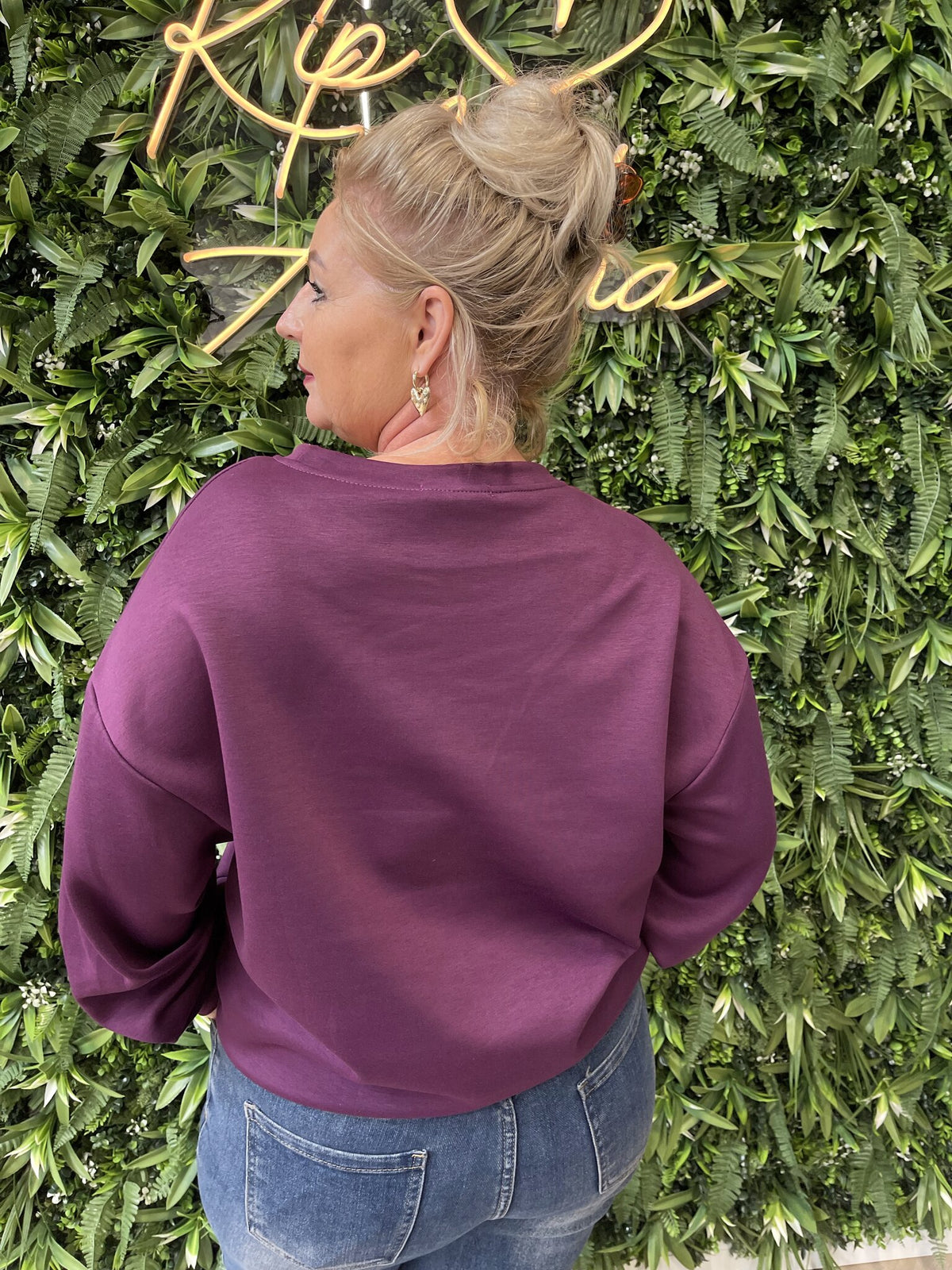 Sweater bonjour paars