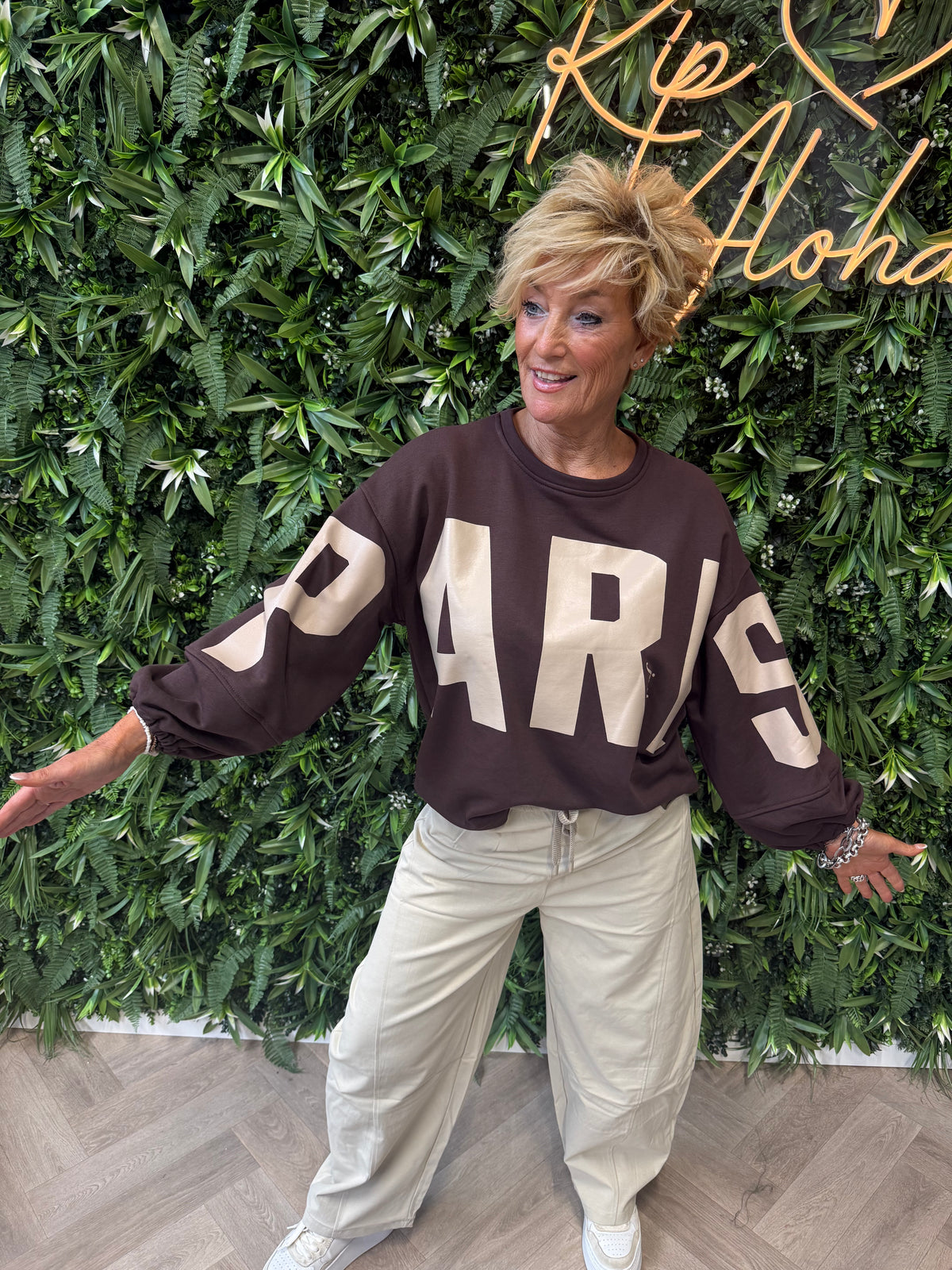 Sweater paris donkerbruin