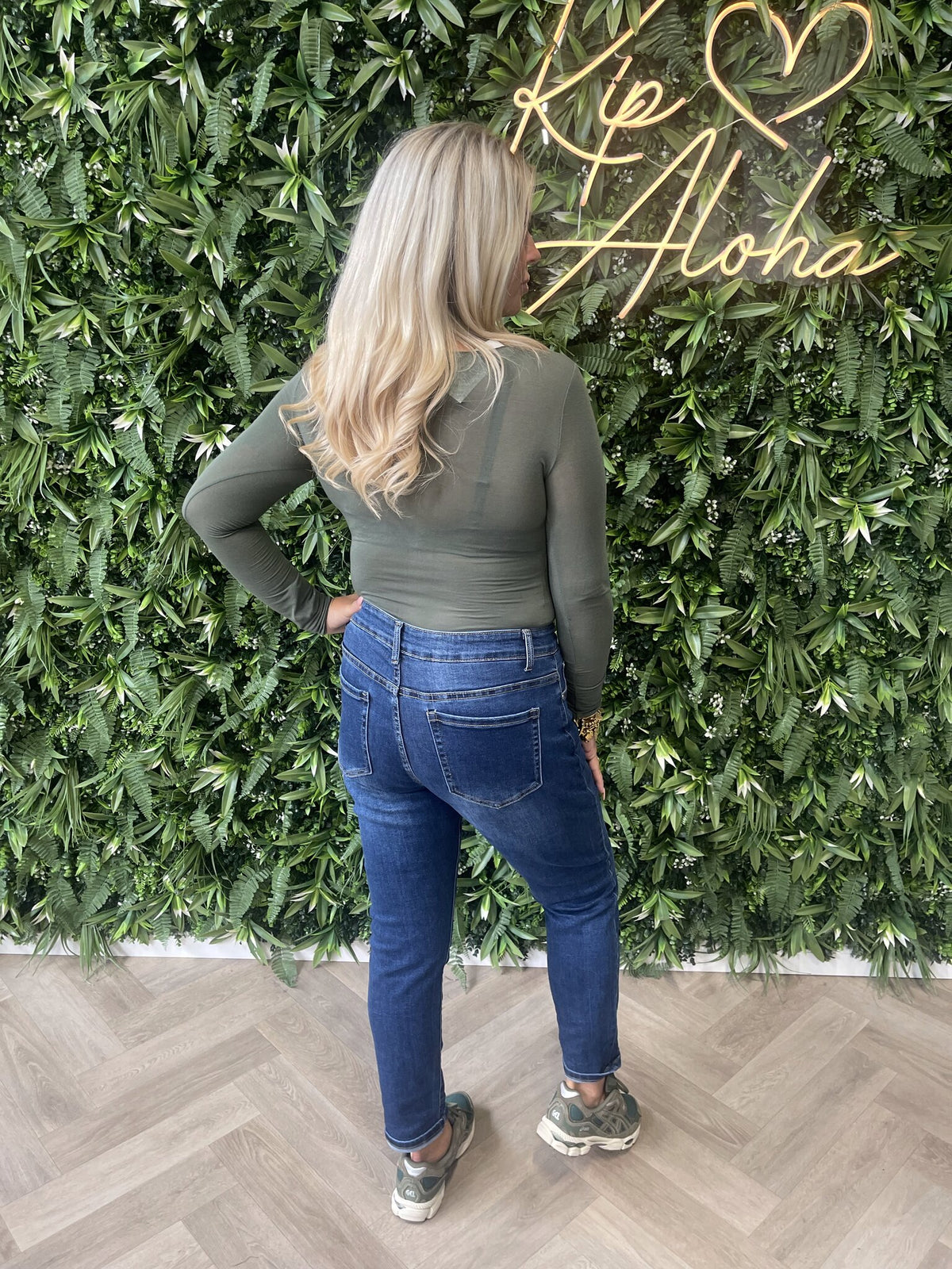 Basic mesh top legergroen