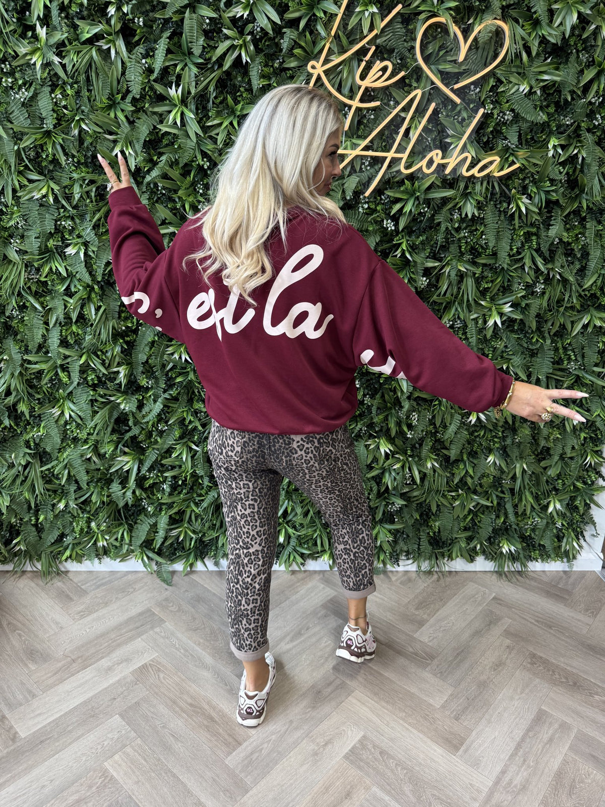 Sweater cest la vie bordeaux