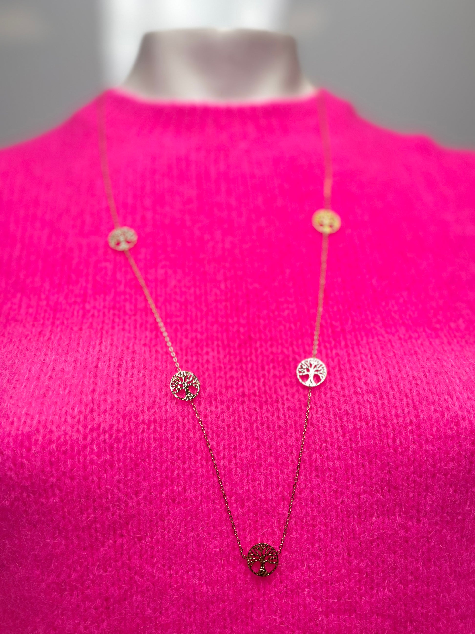 Ketting levensboom klein goud