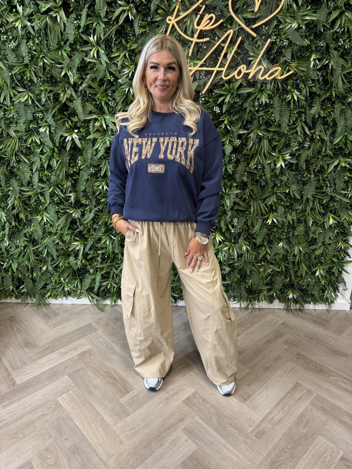 Trui new york donkerblauw