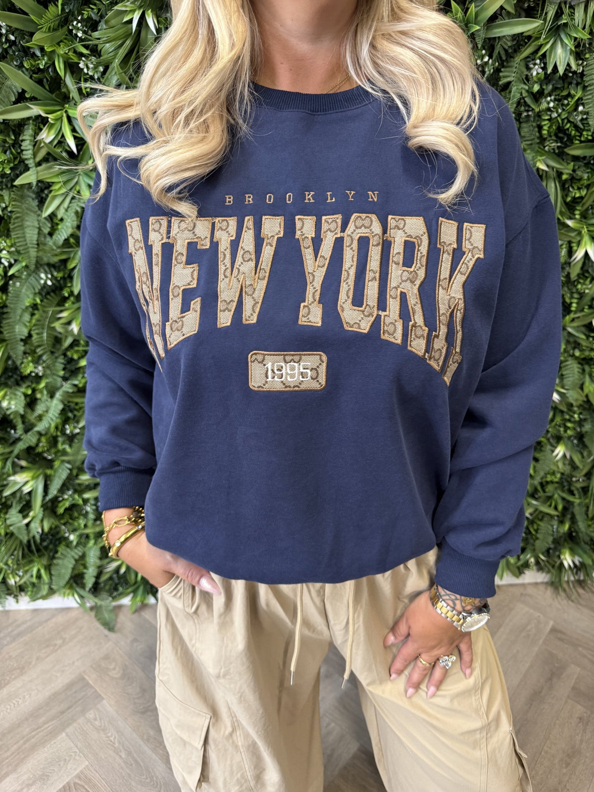Trui new york donkerblauw