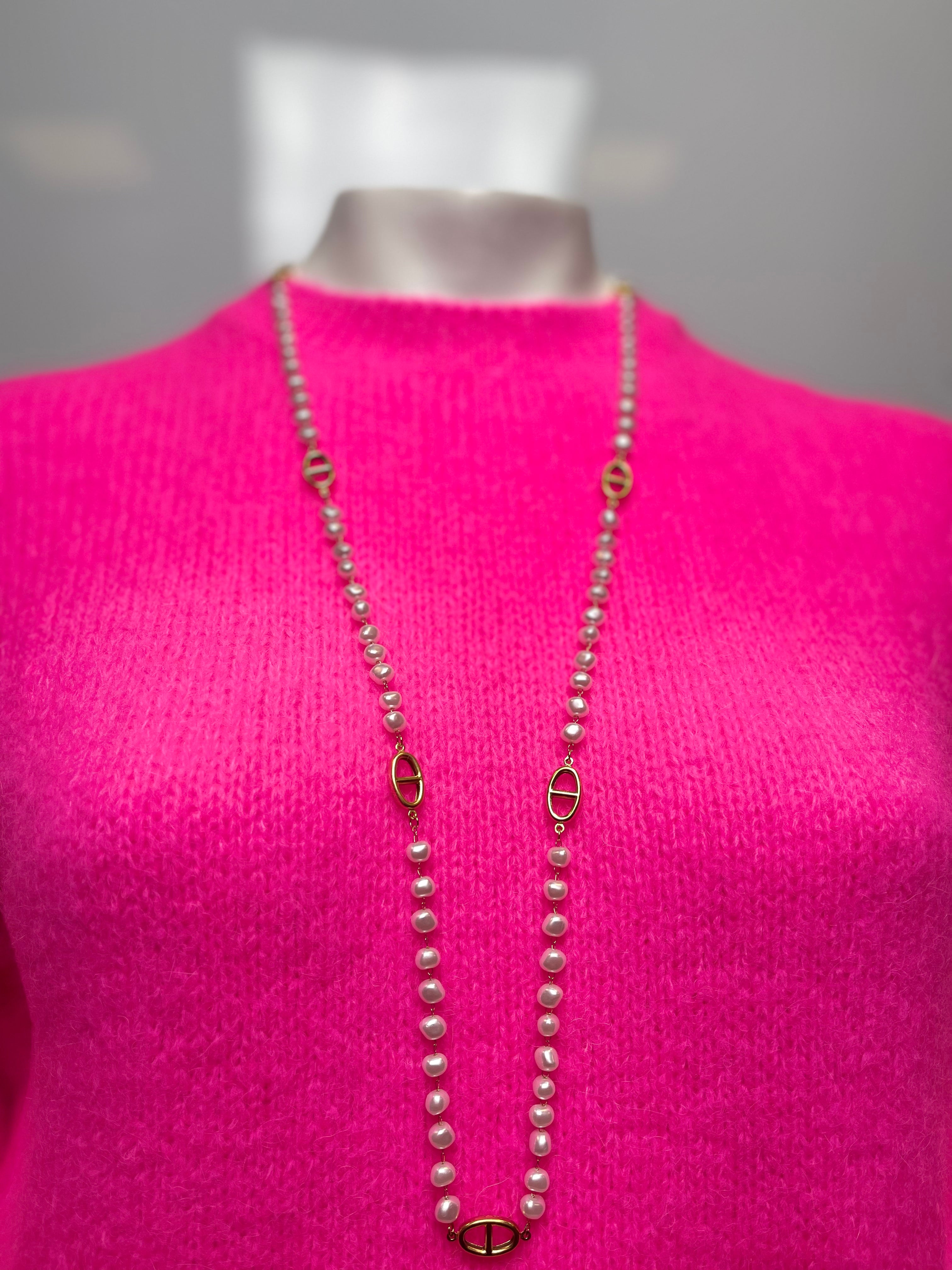 Ketting parels goud