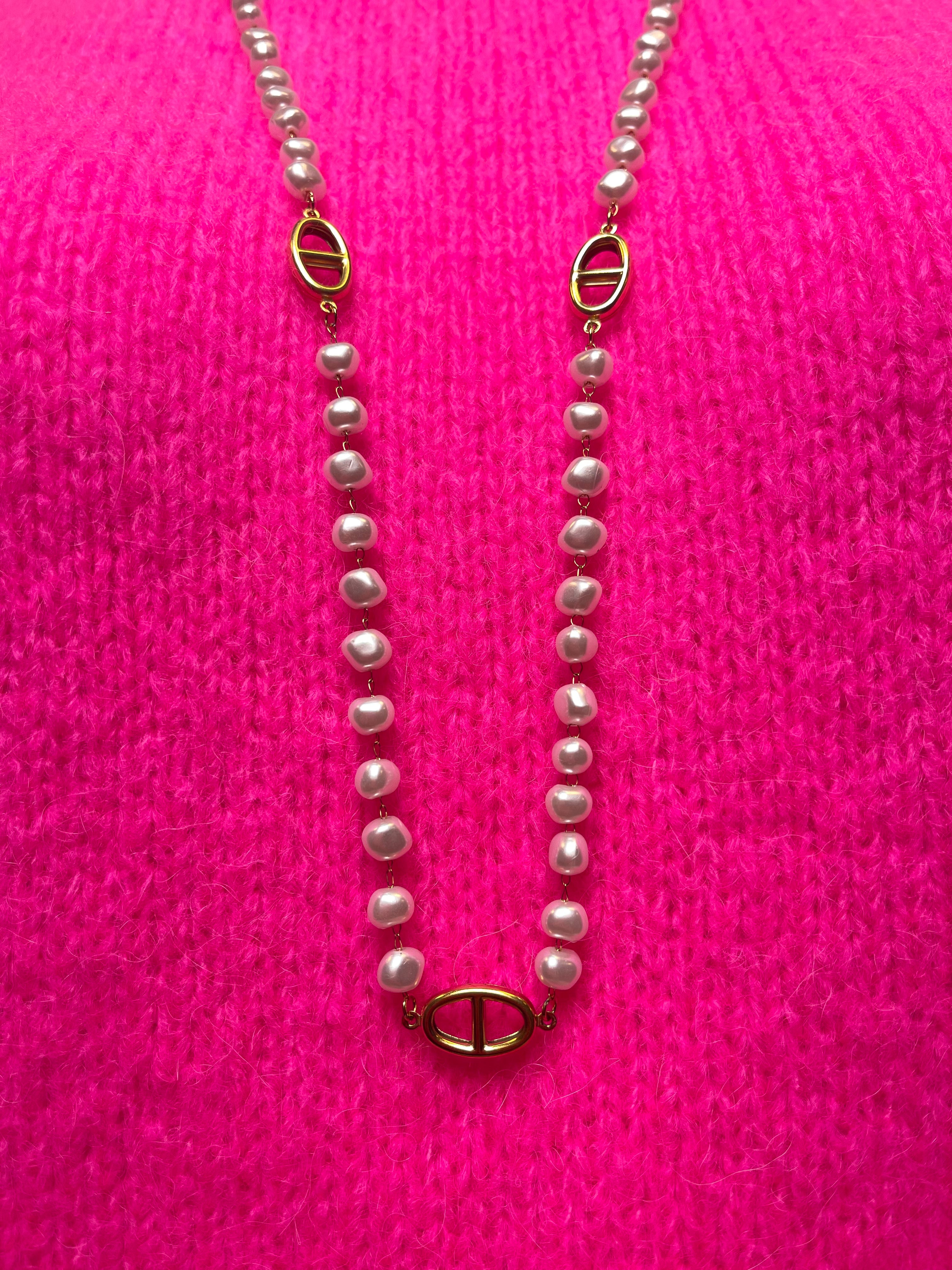 Ketting parels goud