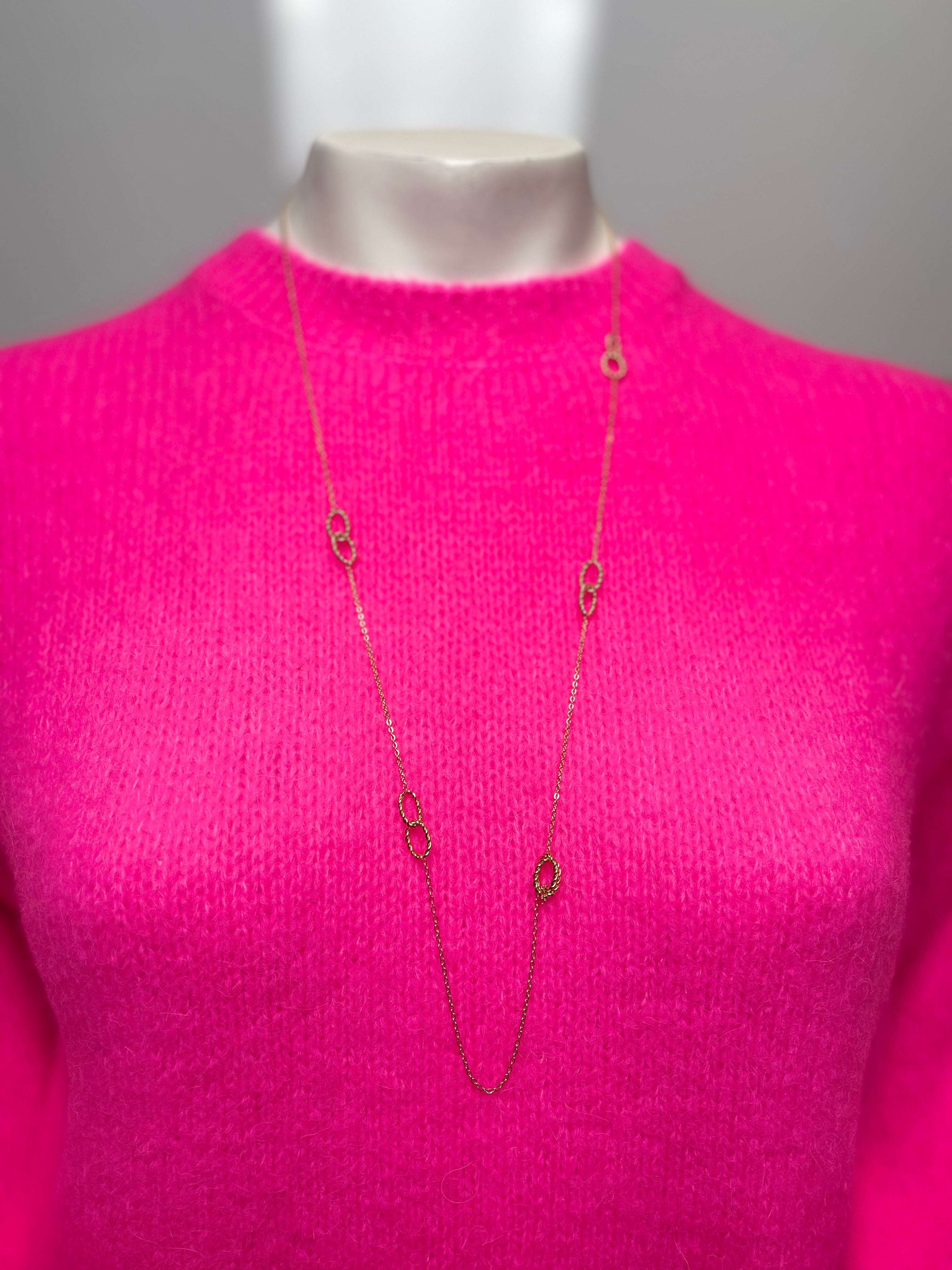 Ketting dubbele cirkels goud