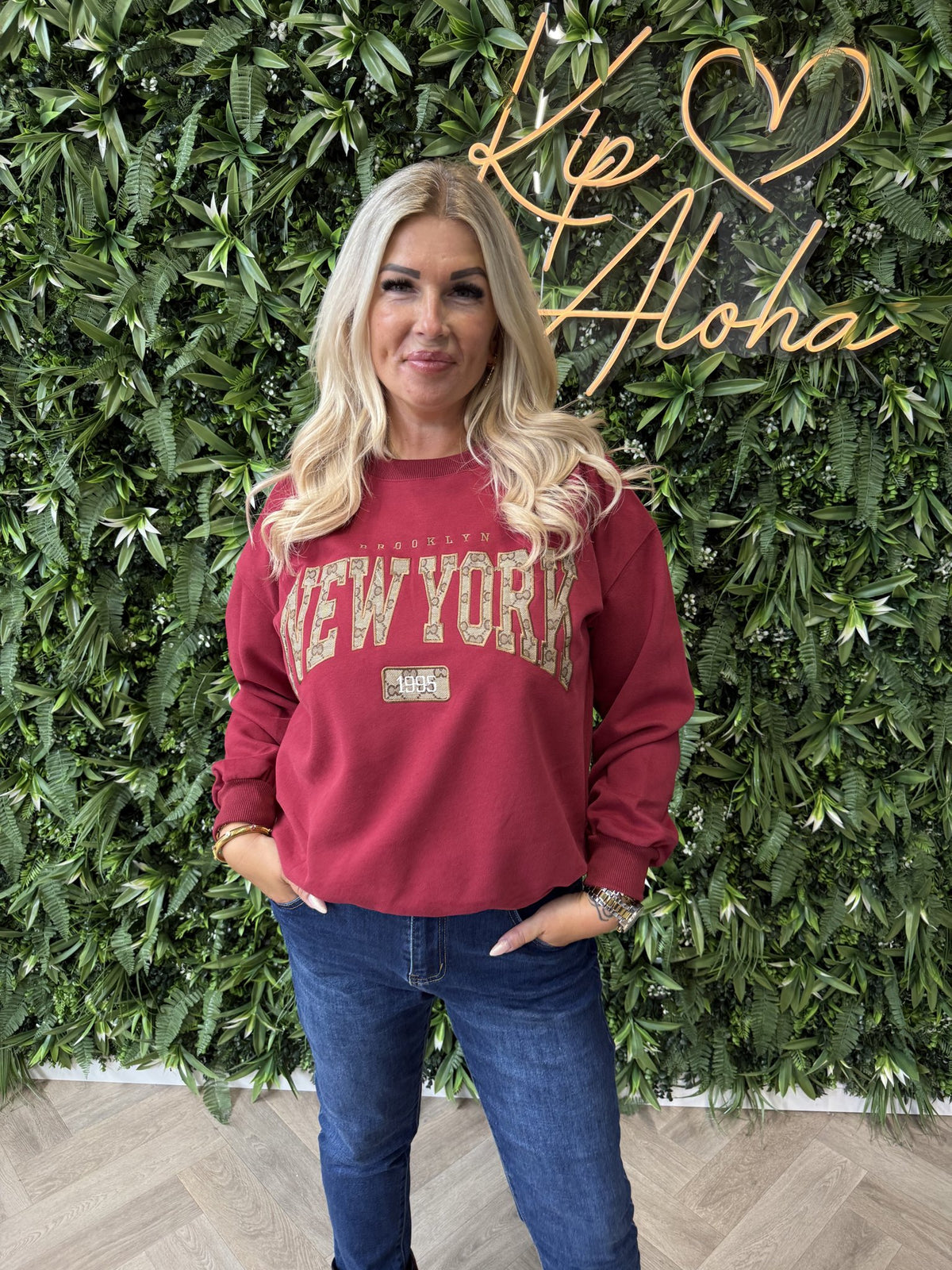 Trui new york rood