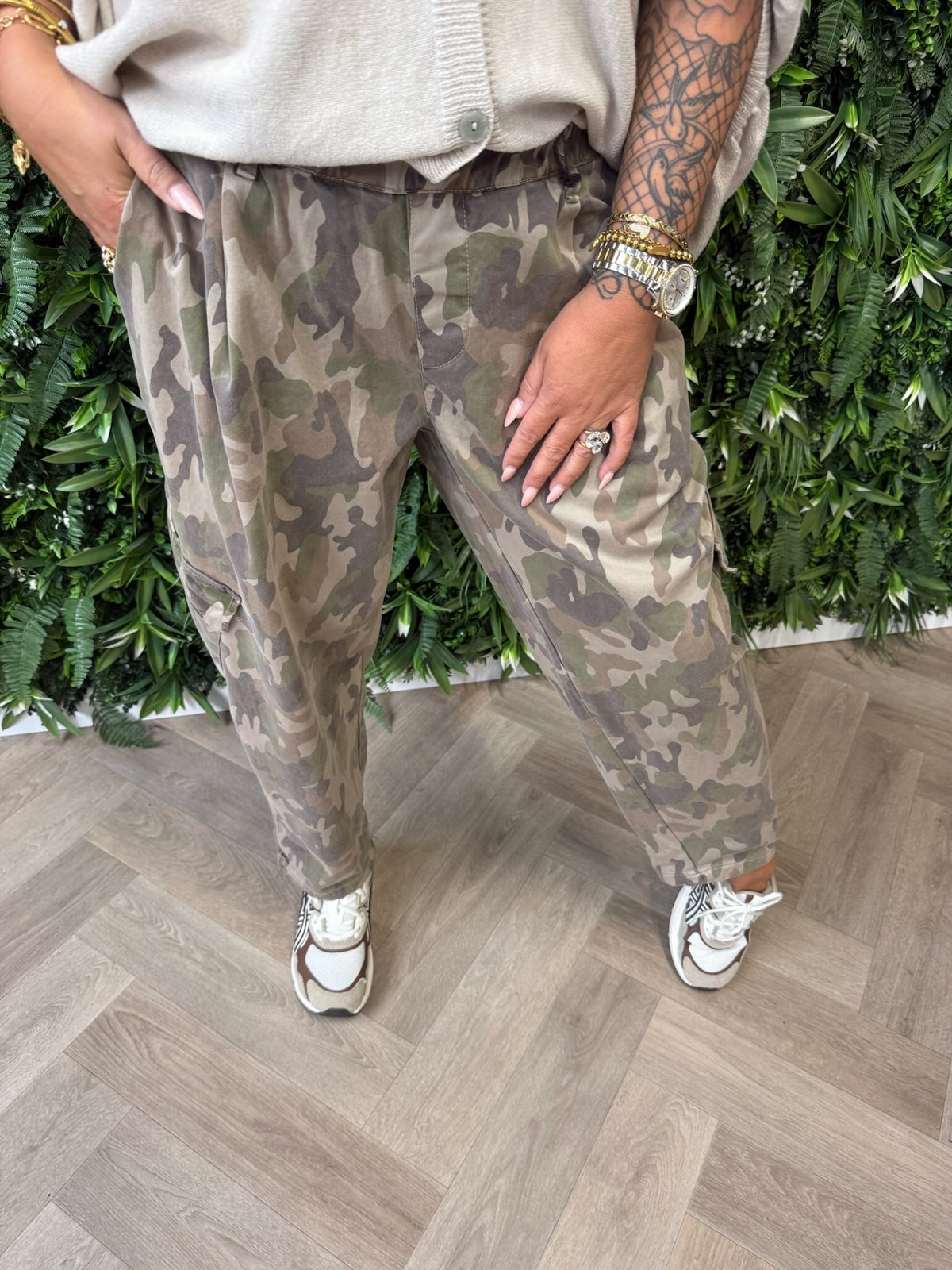 Army cargo broek beige