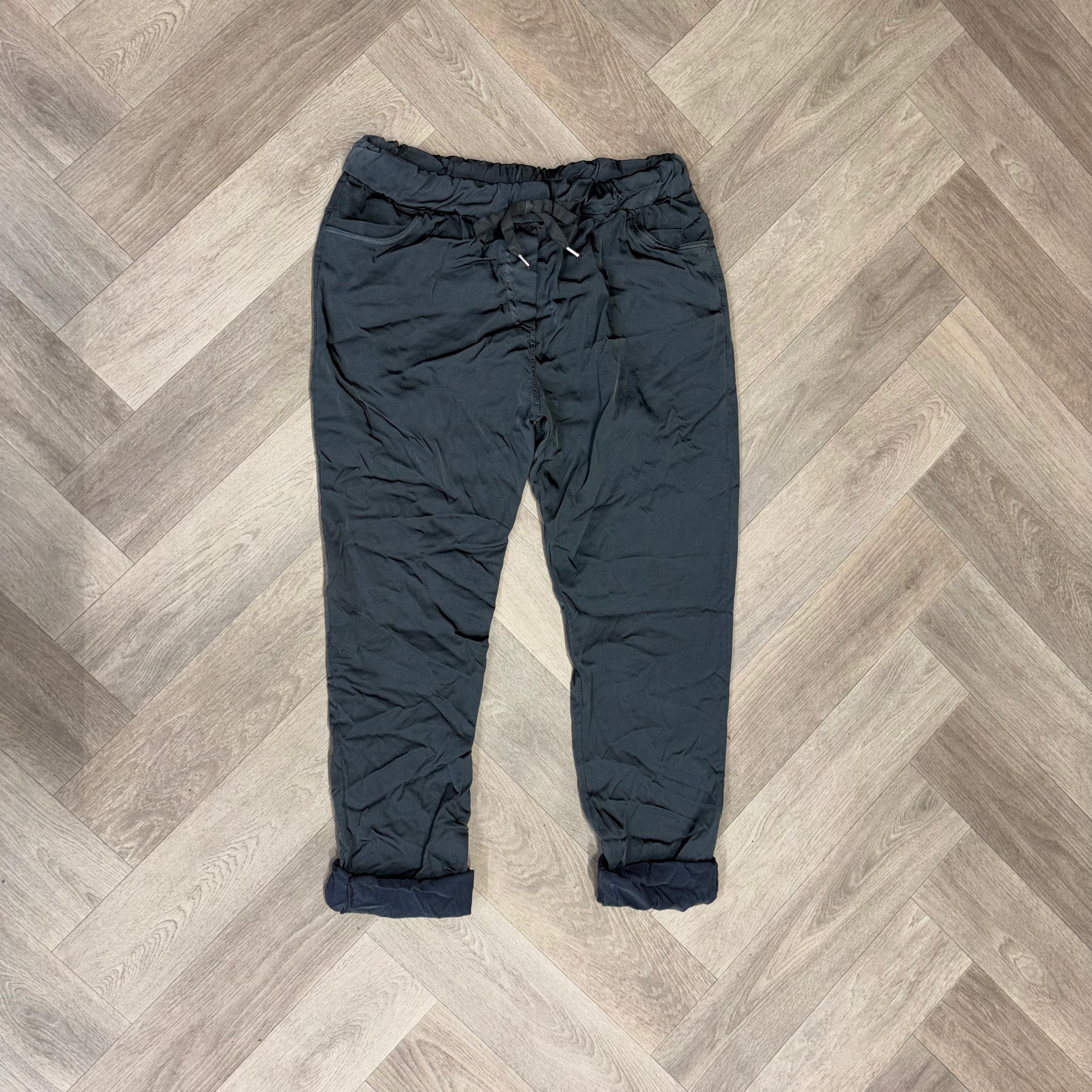 Silky stretchbroek antraciet