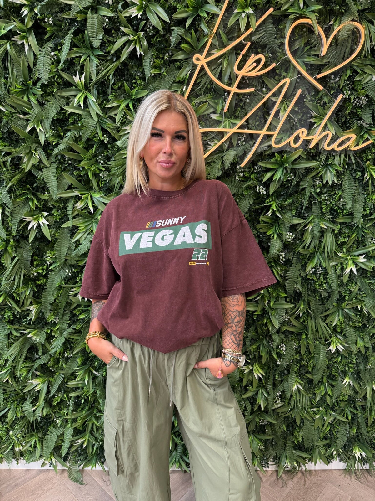 T-shirt washing sunny vegas bordeaux