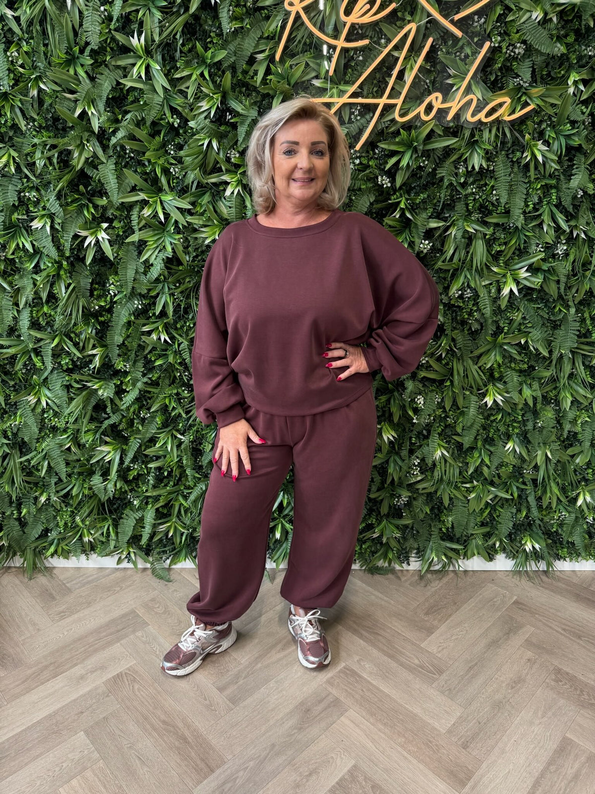 Tweedelig joggingspak comfy bordeaux