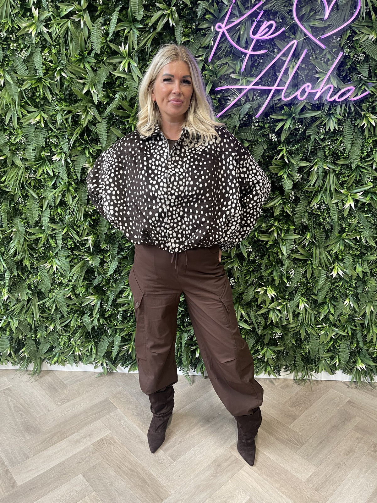 Bomber jasje bambi print bruin