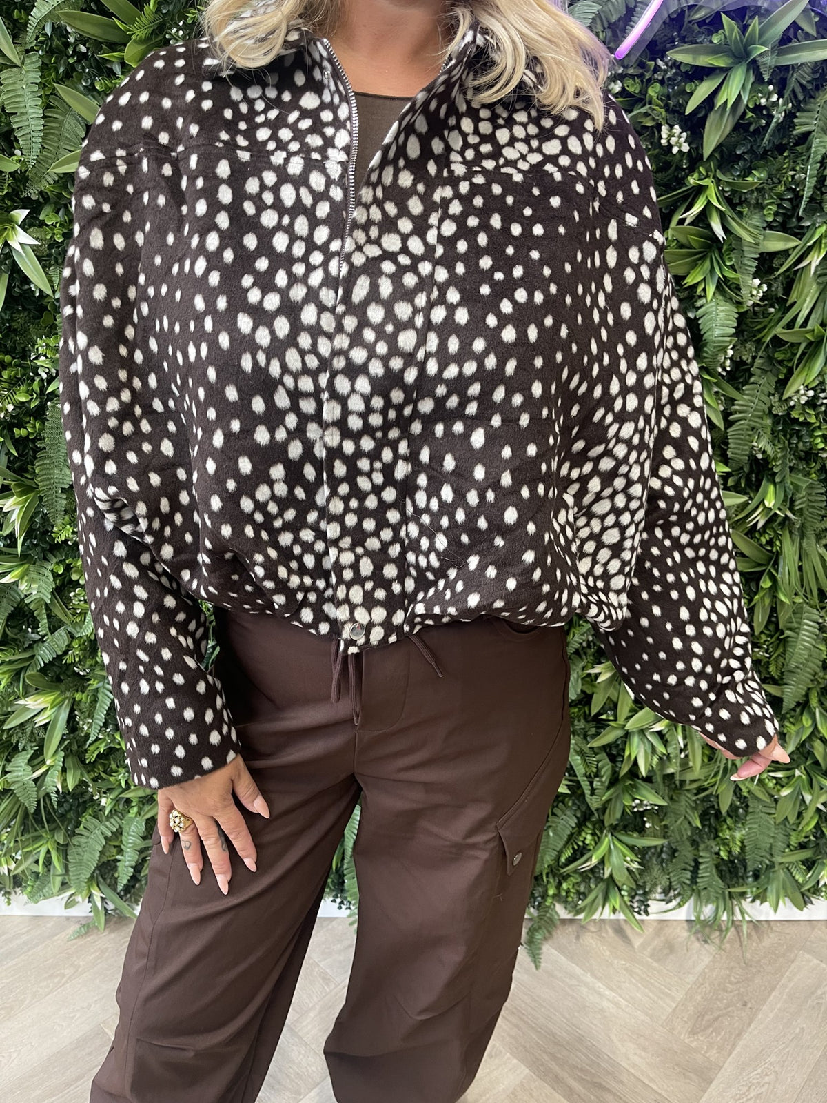 Bomber jasje bambi print bruin